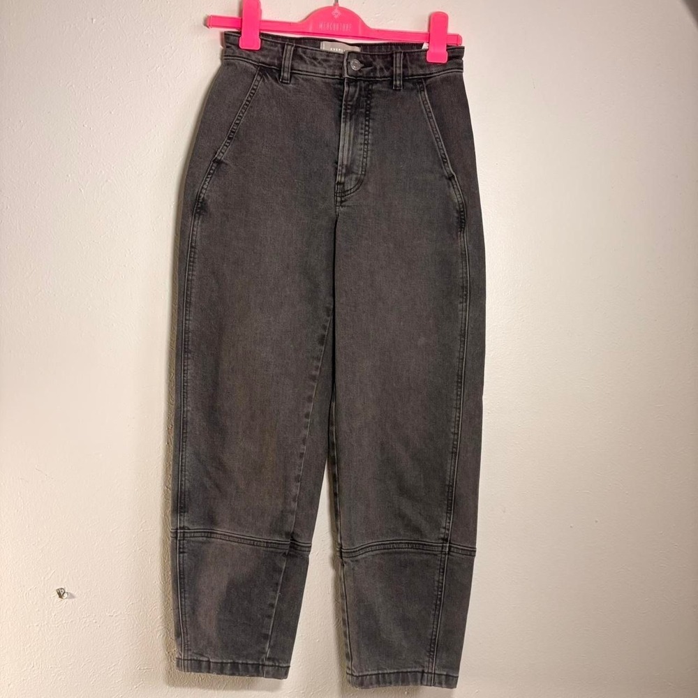 Everlane Utility Barrel Jeans Size 25 Grey Organic Cotton Pants